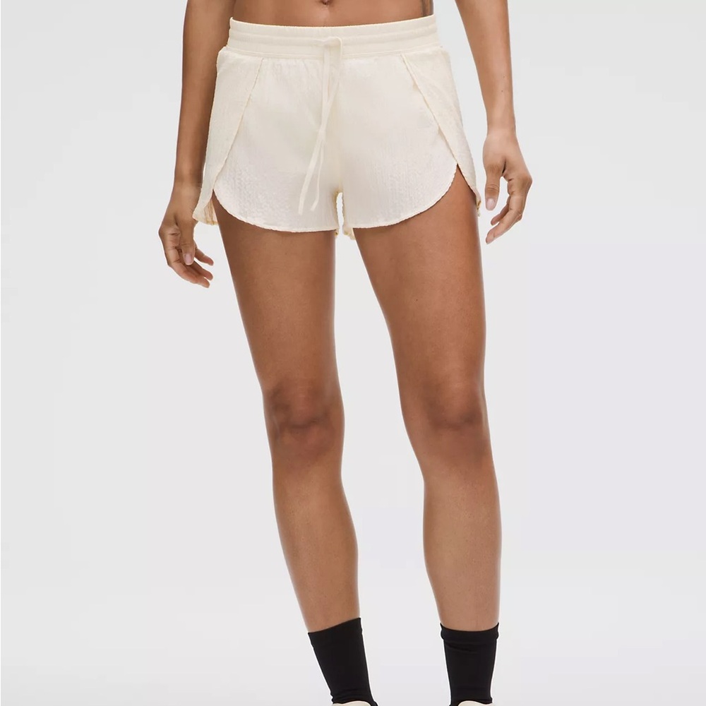 Lululemon Athletica Cream Athletic Shorts